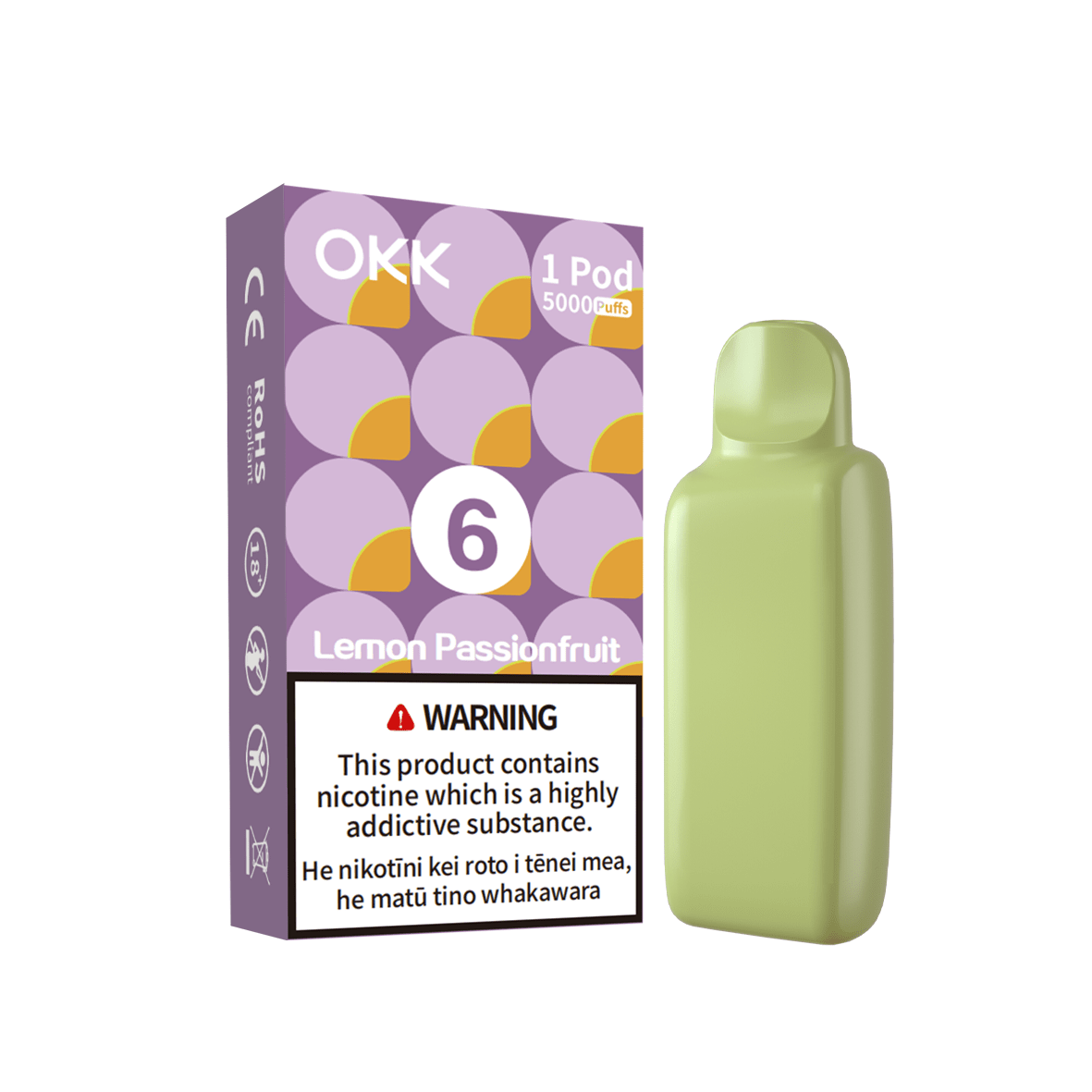 OKK CROSS II Pod (5000 Puffs) - Lemon Passionfruit