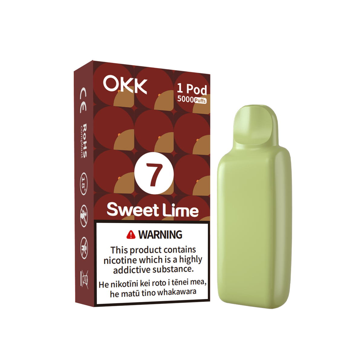 OKK CROSS II Pod (5000 Puffs) - Sweet Lime