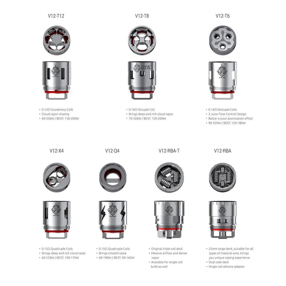 SMOK - TFV12 Tank Replacement Coils (3 Pack) - Vapoureyes